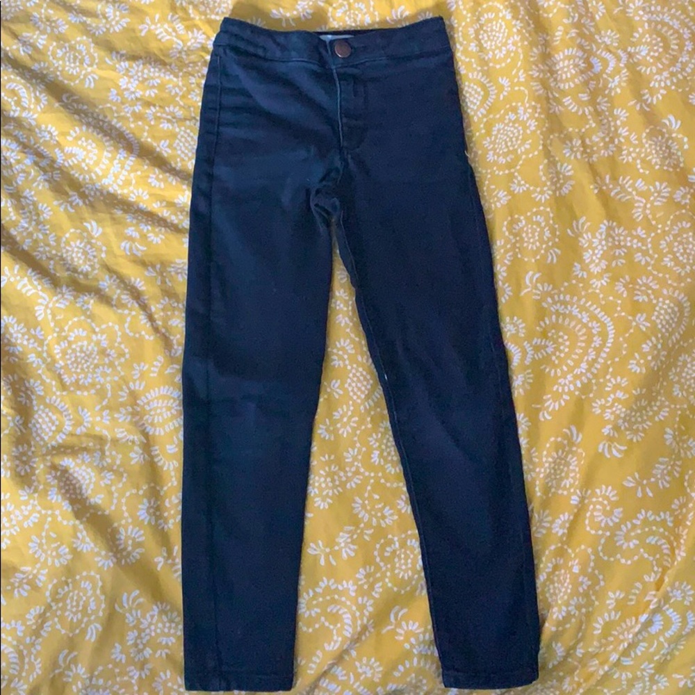 Black Zara Kids Girls Highwaisted Black Jegging